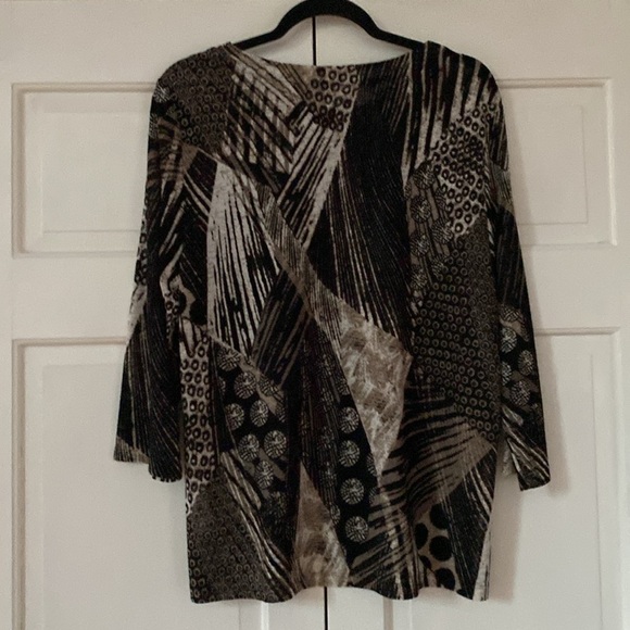 Chico’s Size 2 Multi Print Classic Cardigan Dress Up or Down Chicos Large 12/14 - Picture 10 of 10